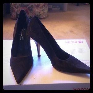 Brown Suede Pumps